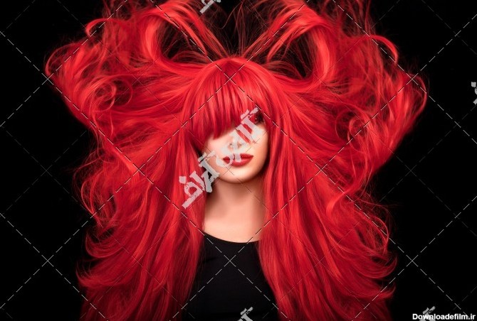 عکس مو های قرمز و بلند مدل دختر