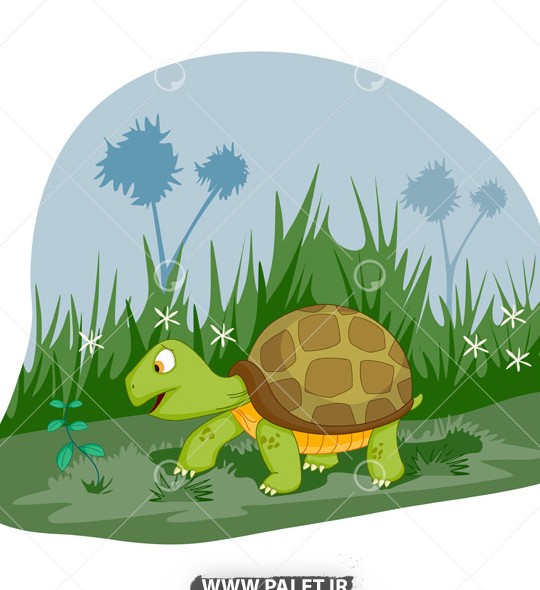 دانلود وکتور لاکپشت کارتونی گرافیکی