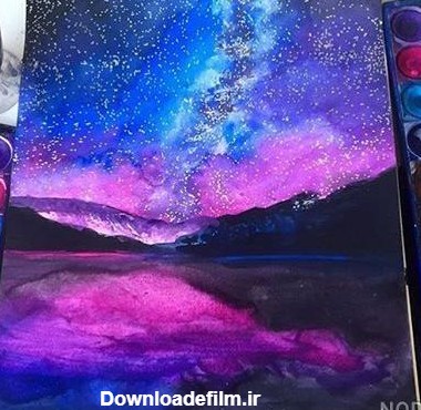 عکس کهکشان نقاشی