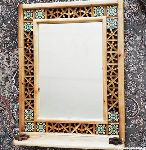 قاب آینه گره چینی چوبی