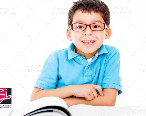 تصویر با کیفیت پسر بچه با عینک - طرح 20