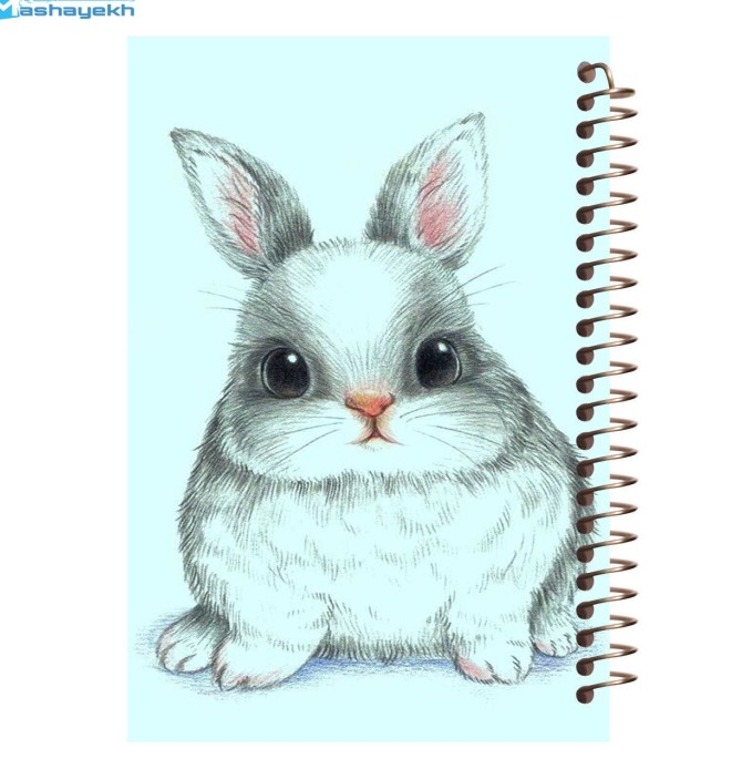 تصویر از دفتر یادداشت 100 برگ مشایخ طرح نقاشی خرگوش کد VB4246