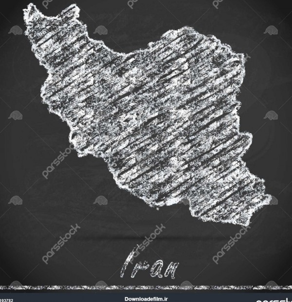 نقشه ایران به عنوان تخته سیاه 1193782