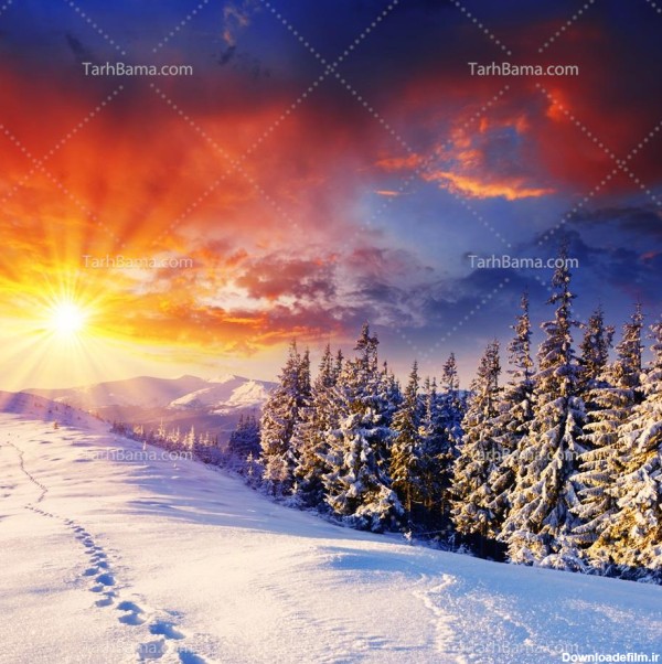 تصویر با کیفیت منظره زمستانی