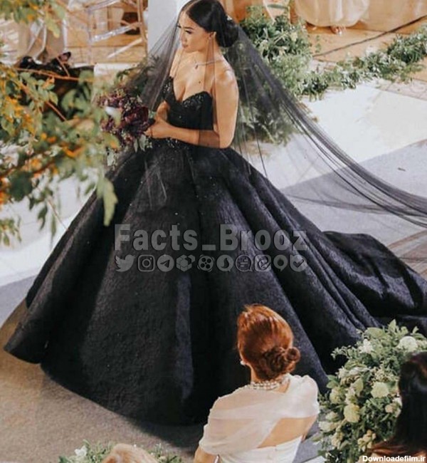 لباس عروس مشکی ترند جدید مراسم عروسی در آمریکا - عکس ویسگون