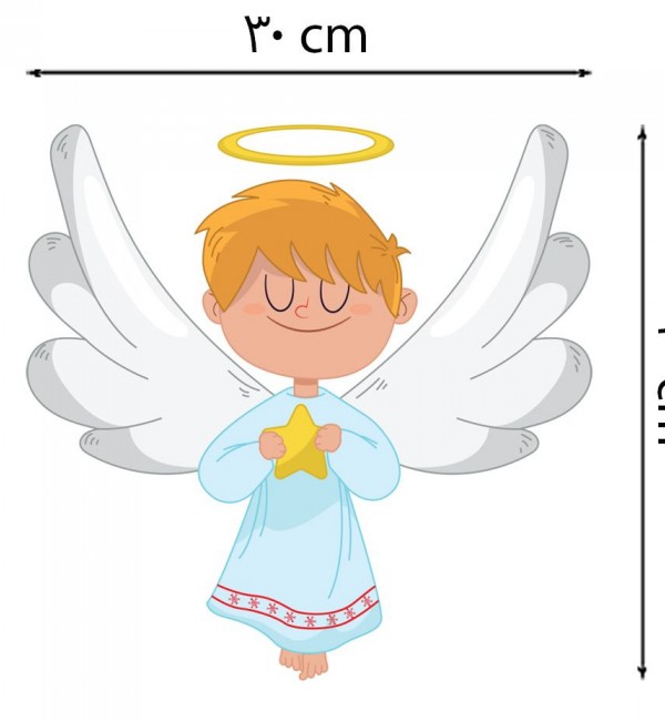 مشخصات، قیمت و خرید استیکر دیواری کودک مدل فرشته مهربون پسر کد abb ...