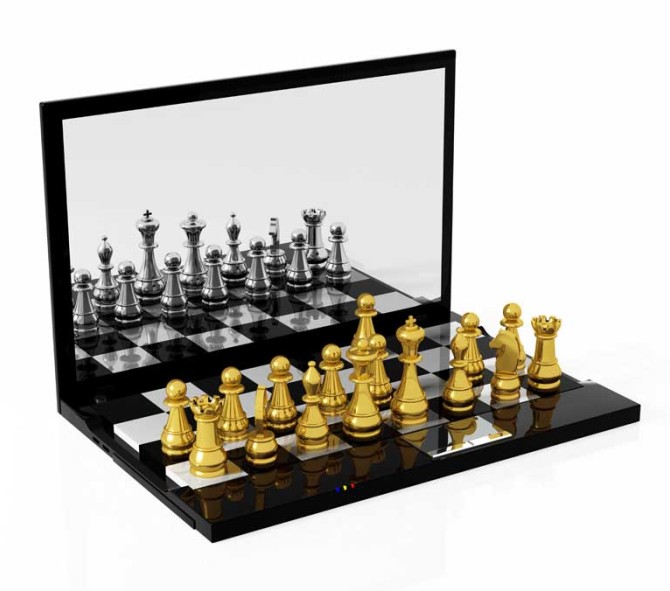 تصویر لارج فرمت مهره های شطرنج