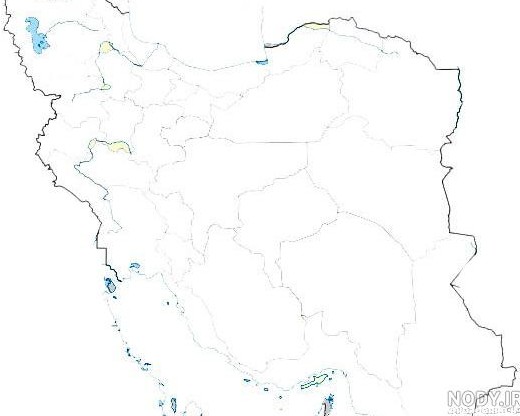 عکس نقشه ایران بدون نام استان - عکس نودی