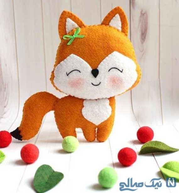 دوخت عروسک نمدی روباه | آموزش ساخت عروسک روباه زیبا با پارچه نمدی