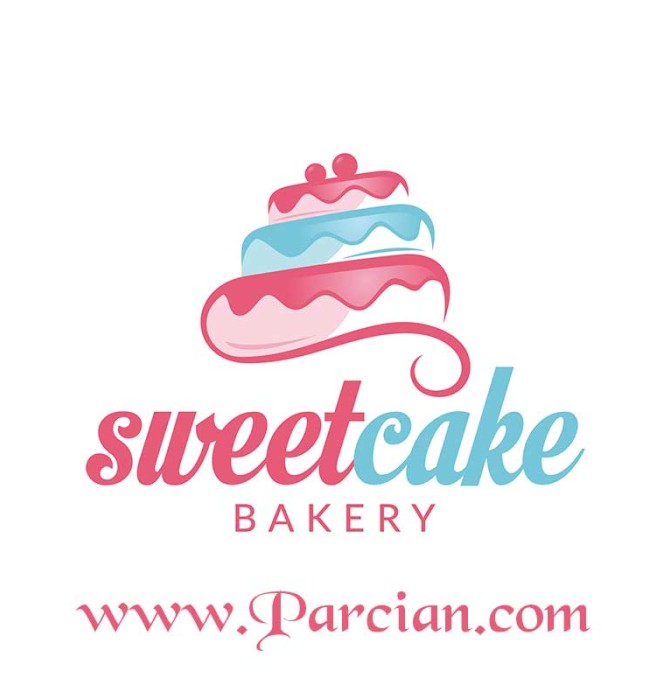 طراحی لوگو کیک پزی لوگوی کیک و شیرینی لوگو برای کیک خانگی لوگو ...