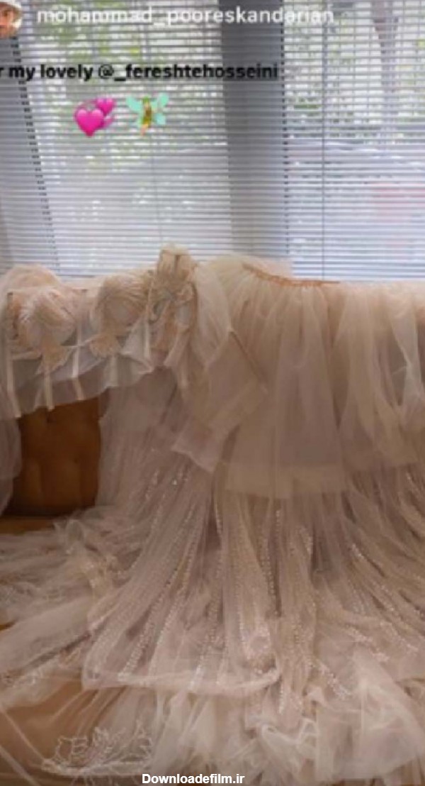 عکس/ فرشته حسینی از لباس عروس شیشه ای و پرنسسی جدید خود رونمایی ...