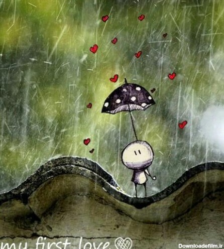 عکس عاشقانه پاییزی بارانی