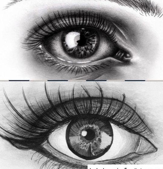عکس نقاشی چشم و ابرو ساده