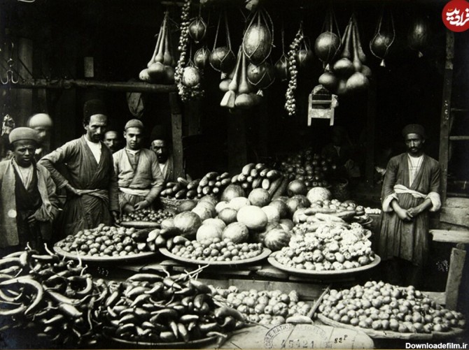 بازار تهران در زمان قاجار (عکس)