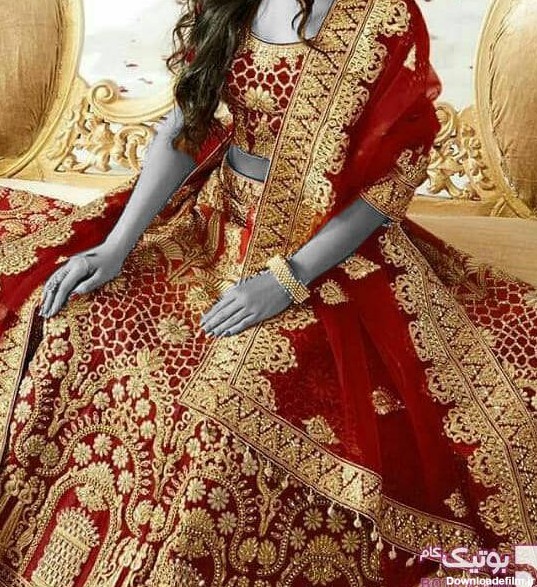 لباس عروس هندی قرمز از فروشگاه پالتو پوشان | بوتیک