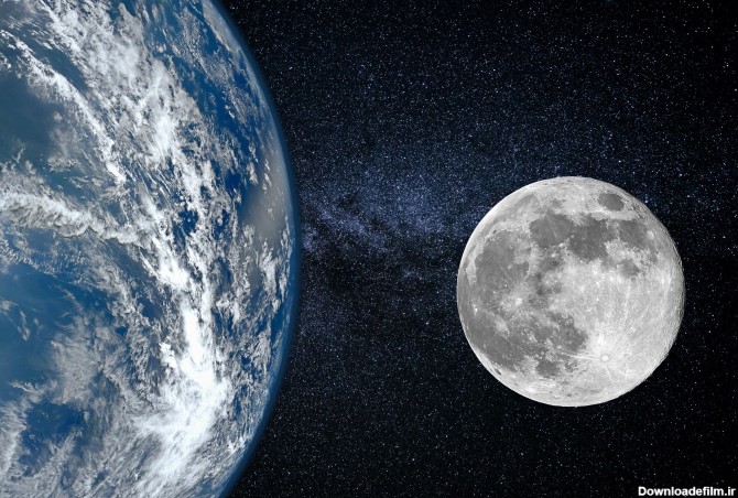 فیلم / حرکت همزمان ماه و زمین در مقابل دوربین ناسا