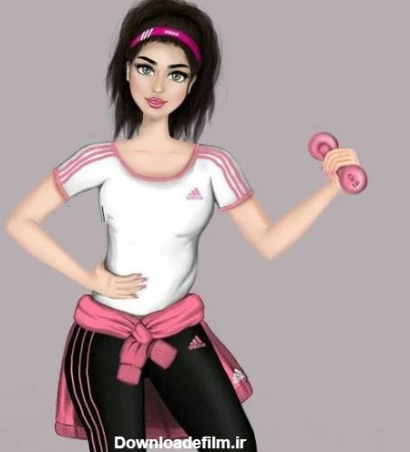 عکس کارتونی دخترانه ورزشی