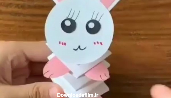 اموزش ساخت خرگوش فنری با استفاده از کاغذ/کاردستی/کاردستی با کاغذ