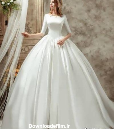 Satin wedding dress (4) آرگا