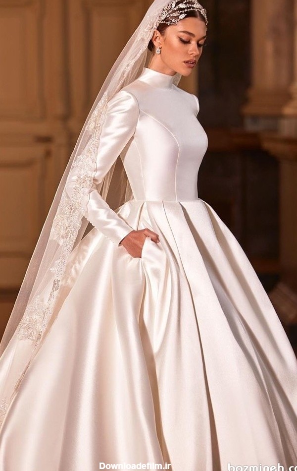 صفر تا صد انتخاب لباس عروس ساتن برای عقد و عروسی (به همراه 20 مدل ...