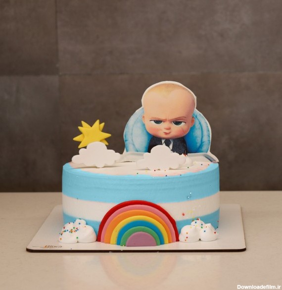 عکس بچه رئیس روی کیک