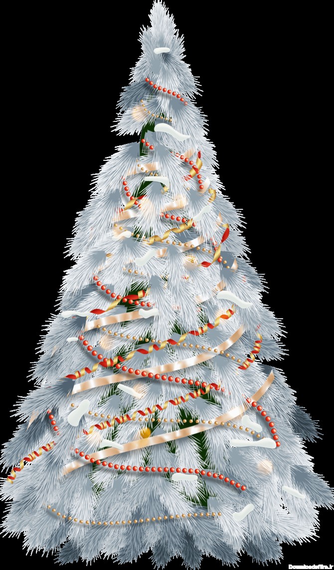 PNG درخت کریسمس سفید - White Christmas Tree PNG – دانلود رایگان