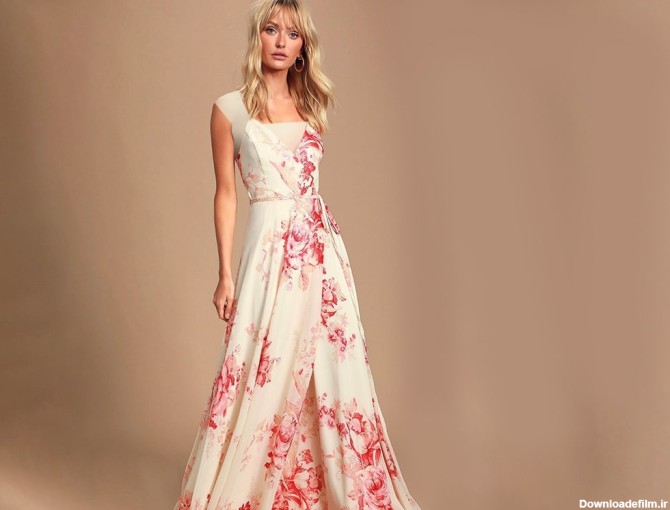 لباس عروس گلدار ابریشمی