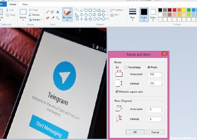 تنظیمات سایز عکس پروفایل تلگرام