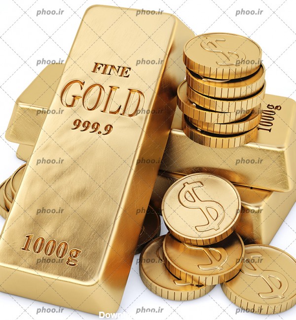 عکس سکه ها و شمش های طلا در پس زمینه سفید – عکس با کیفیت و تصاویر ...