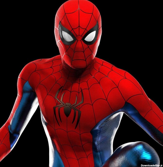نمای بسیار نزدیک از کانسپت آرت لباس آبی و قرمز مرد عنکبوتی در فیلم Spider-Man: No Way Home