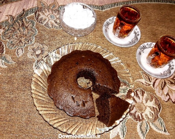 یه کیک ساده کاکائویی با چای دارچین کنار همسرم | سرآشپز پاپیون