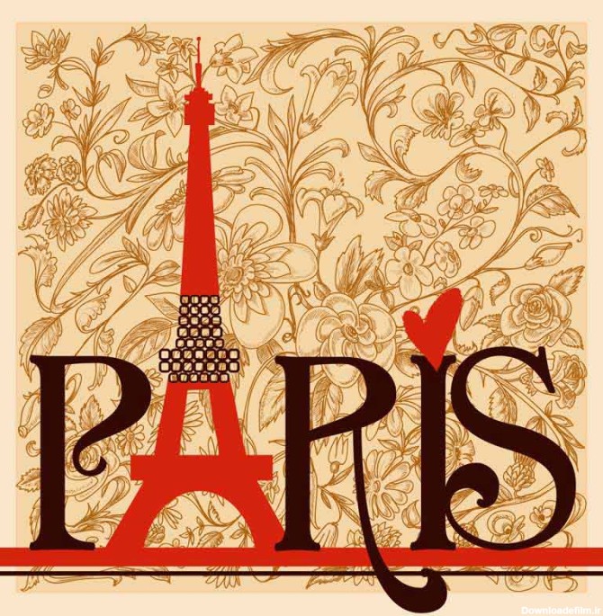 طرح لایه باز پس زمینه پاریس