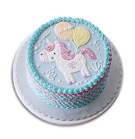 کیک تولد کودک - کیک اسب تک شاخ بادکنک فروش | کیک آف