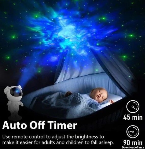 عکس قیمت خرید بهترین چراغ خواب کهکشانی سه بعدی آدم فضایی فضانورد اتاق خواب کودک