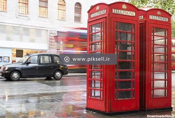 عکس با کیفیت از کانکس تلفن عمومی در لندن
