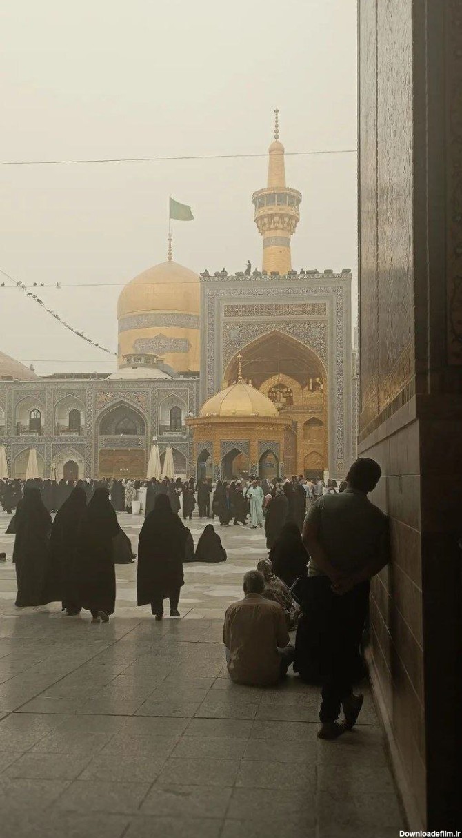 تصویر جالب از حرم امام رضا(ع) میان غبار امروز در مشهد/ عکس - خبرآنلاین