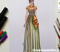 آموزش طراحی لباس روی کاغذ | طراحی لباس روی کاغذ | آکادمی طراحی ...
