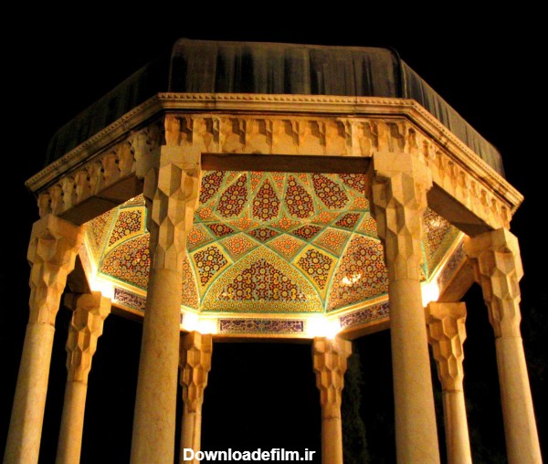 عکس حافظیه در شب tomb of hafez in night