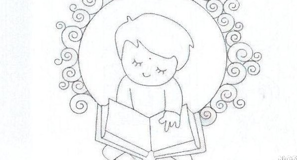 عکس نقاشی پسر بچه در حال قرآن خواندن - عکس نودی