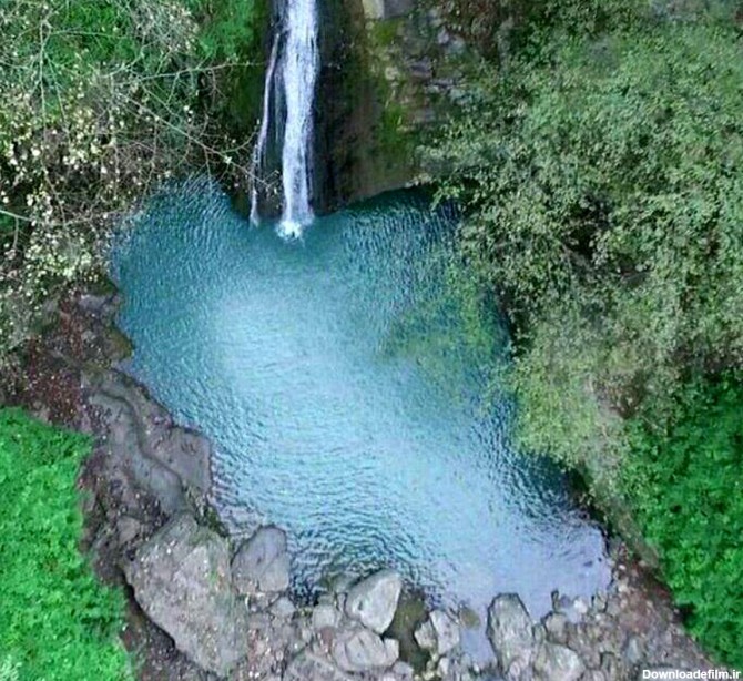 تصویر جالبی از یک آبشار به شکل نقشه ایران