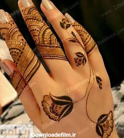 طرح و نقش حنا هندی، مدل های جذاب برای انگشت - زیبامون