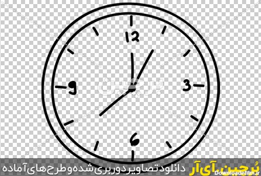 Borchin-ir-outline circle clock design وکتور ساعت عقربه ای png2