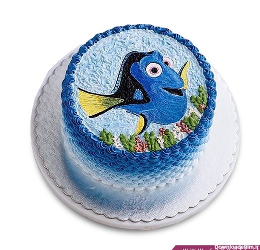 انواع کیک تولد - کیک ماهی آبی دریا | کیک آف