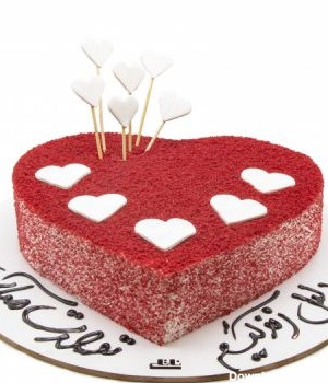 کیک تولد ردولوت قلب