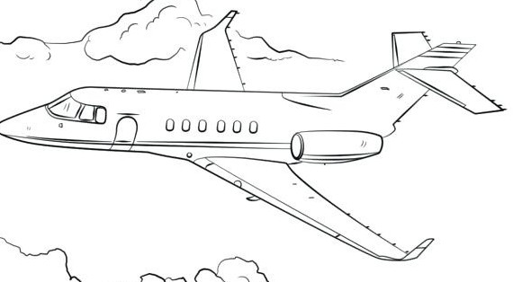 نقاشی هواپیما مسافربری برای رنگ‌آمیزی