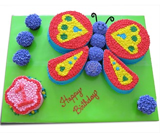 کیک در اصفهان - کیک تولد پروانه و کرم ابریشم | کیک آف