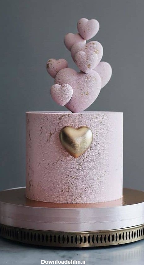عکس کیک تولد عاشقانه دونفره