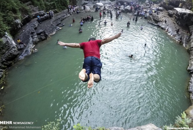 آخرین خبر | عکس/ شیرجه های دیدنی در آبشار شیرآباد گلستان