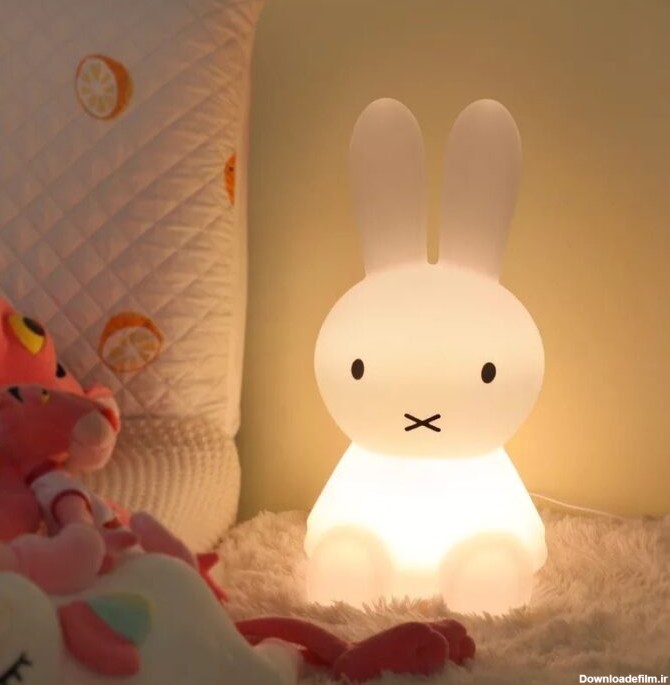 چراغ خواب کودک و نوزاد مدل خرگوش میفی روشن شده