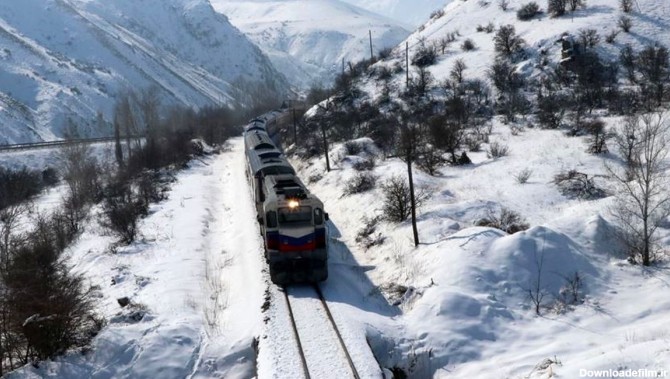 عکس یخ زدن قطار مشهد